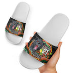 Custom Panthers Honouring First Nations Slide Sandals NAIDOC 2026 Deadly 50 Years