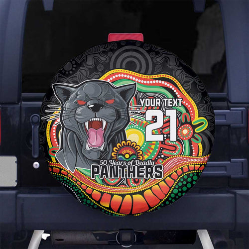 Custom Panthers Honouring First Nations Spare Tire Cover NAIDOC 2026 Deadly 50 Years