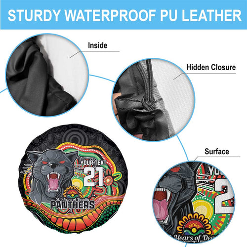 Custom Panthers Honouring First Nations Spare Tire Cover NAIDOC 2026 Deadly 50 Years