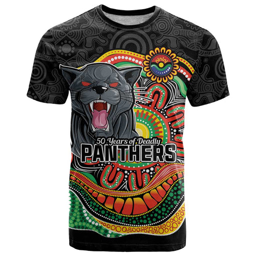 Custom Panthers Honouring First Nations T Shirt NAIDOC 2026 Deadly 50 Years
