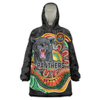 Custom Panthers Honouring First Nations Wearable Blanket Hoodie NAIDOC 2026 Deadly 50 Years