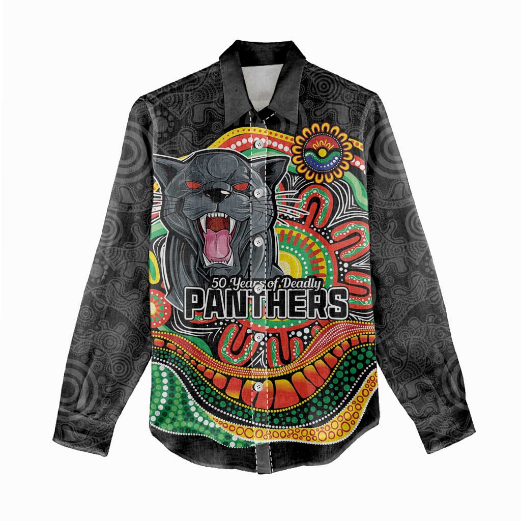 Custom Panthers Honouring First Nations Women Casual Shirt NAIDOC 2026 Deadly 50 Years