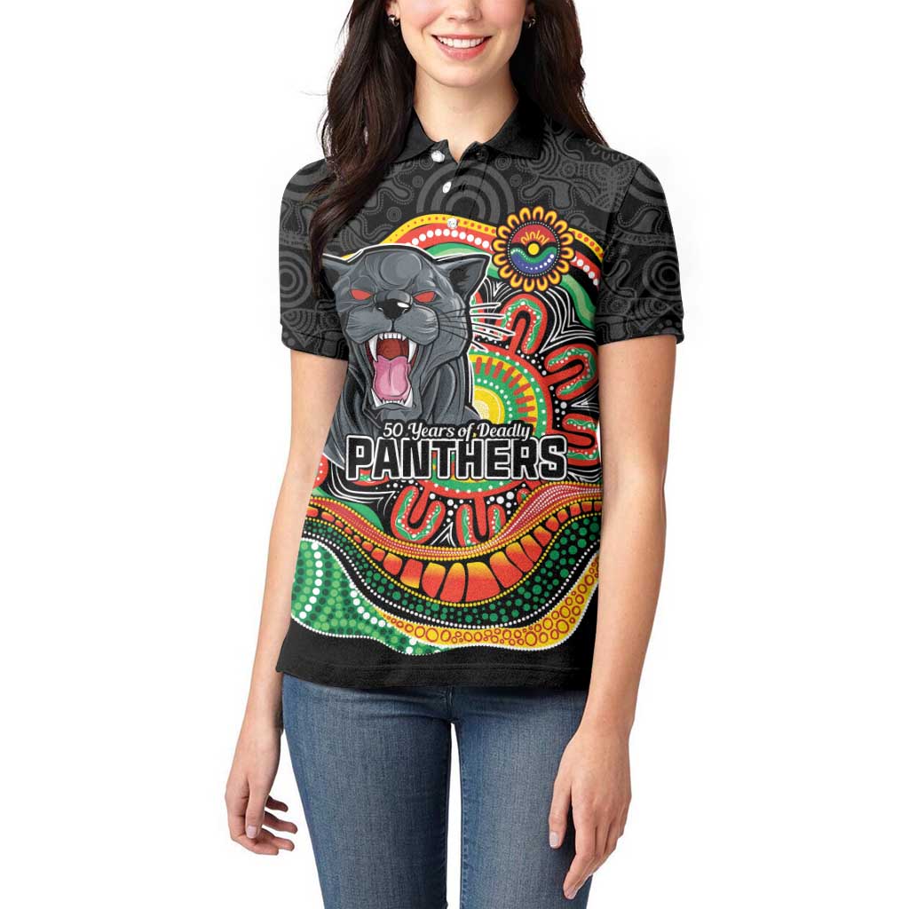 Custom Panthers Honouring First Nations Women Polo Shirt NAIDOC 2026 Deadly 50 Years