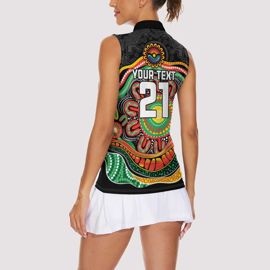 Custom Panthers Honouring First Nations Women Sleeveless Polo Shirt NAIDOC 2026 Deadly 50 Years