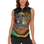 Custom Panthers Honouring First Nations Women Sleeveless Polo Shirt NAIDOC 2026 Deadly 50 Years