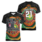 Custom Panthers Honouring First Nations Women V-Neck T-Shirt NAIDOC 2026 Deadly 50 Years