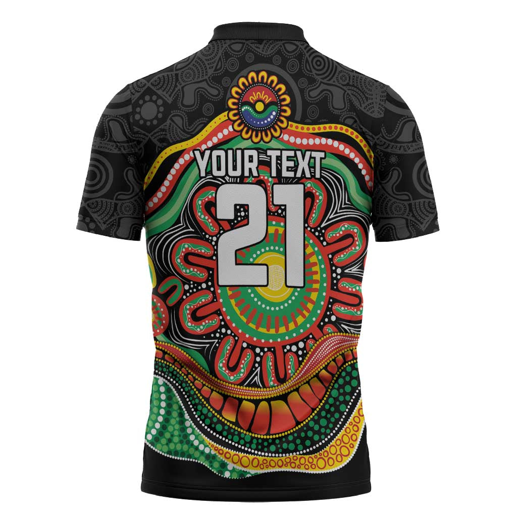 Custom Panthers Honouring First Nations Zipper Polo Shirt NAIDOC 2026 Deadly 50 Years