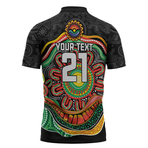 Custom Panthers Honouring First Nations Zipper Polo Shirt NAIDOC 2026 Deadly 50 Years