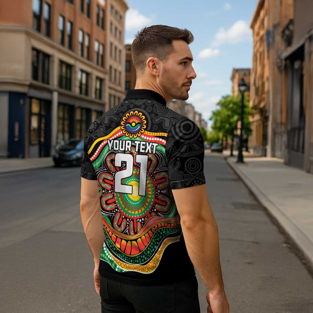 Custom Panthers Honouring First Nations Zipper Polo Shirt NAIDOC 2026 Deadly 50 Years