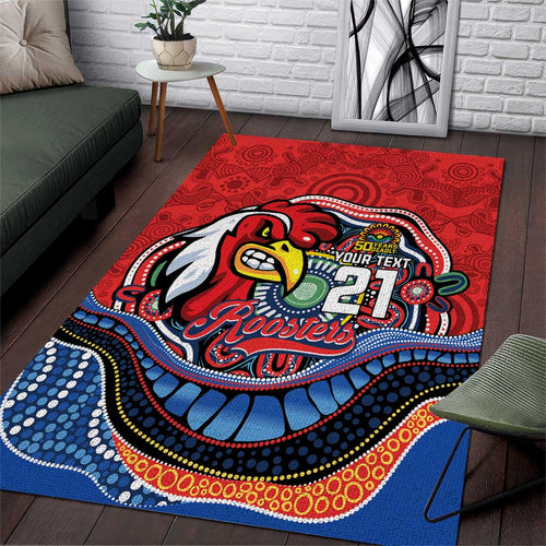 Custom Roosters Honouring First Nations Area Rug NAIDOC 2026 Deadly 50 Years