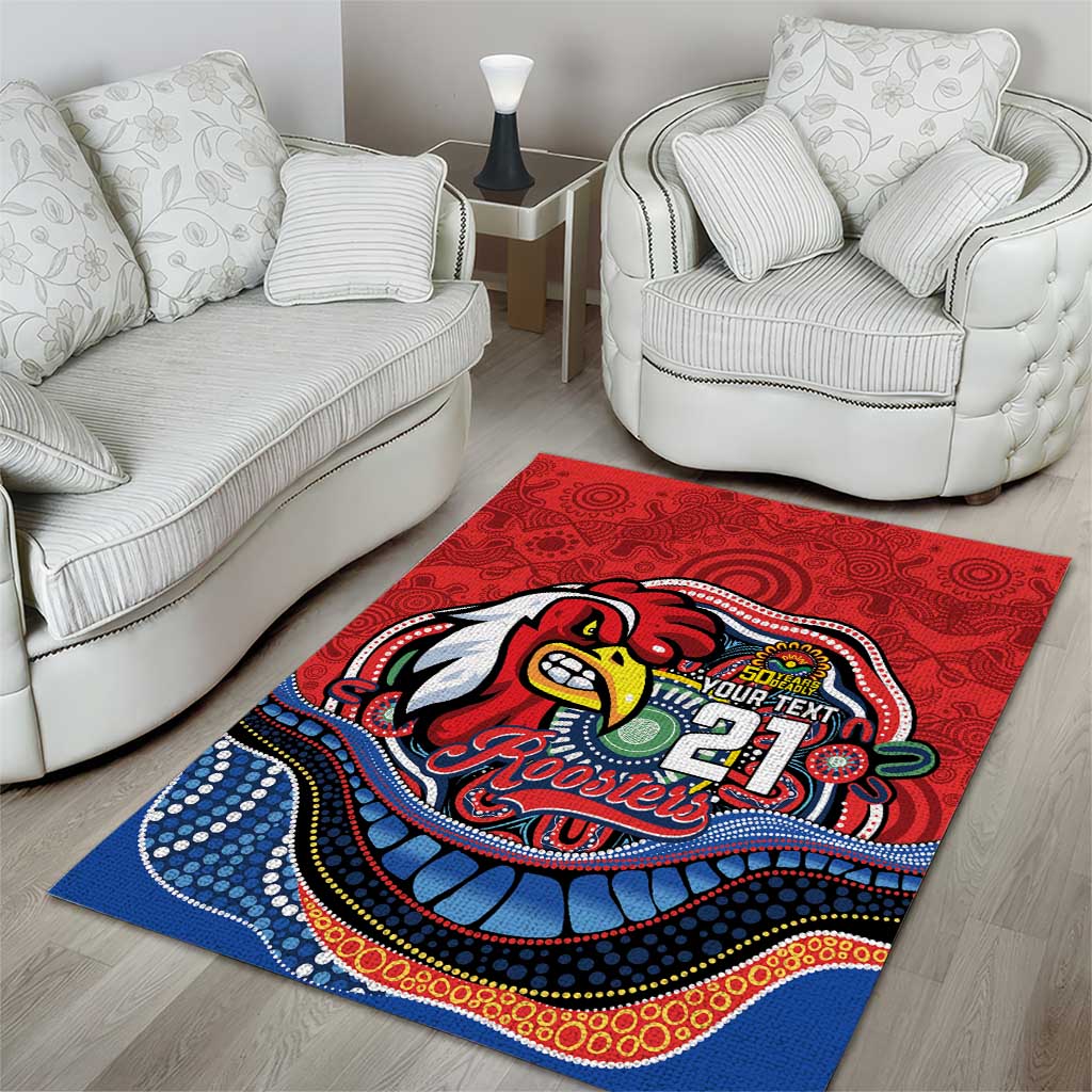 Custom Roosters Honouring First Nations Area Rug NAIDOC 2026 Deadly 50 Years