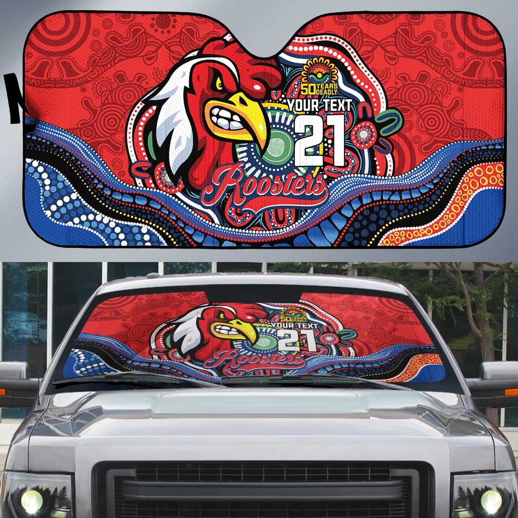 Custom Roosters Honouring First Nations Auto Sun Shade NAIDOC 2026 Deadly 50 Years