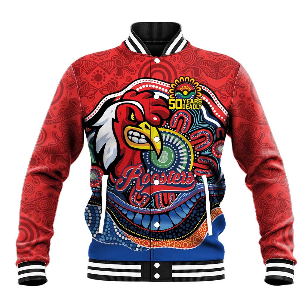 Custom Roosters Honouring First Nations Baseball Jacket NAIDOC 2026 Deadly 50 Years