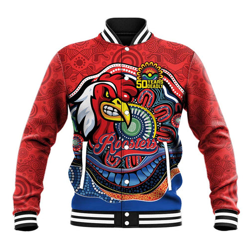 Custom Roosters Honouring First Nations Baseball Jacket NAIDOC 2026 Deadly 50 Years