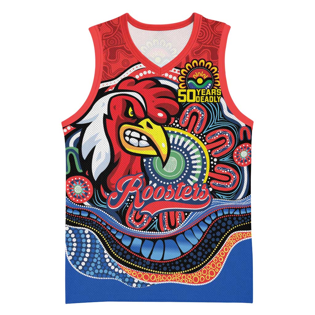 Custom Roosters Honouring First Nations Basketball Jersey NAIDOC 2026 Deadly 50 Years