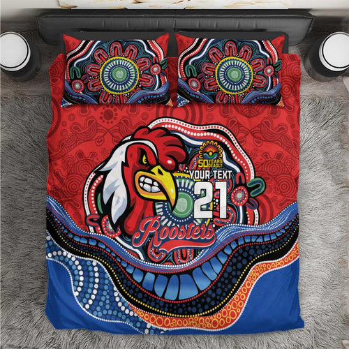 Custom Roosters Honouring First Nations Bedding Set NAIDOC 2026 Deadly 50 Years