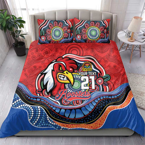 Custom Roosters Honouring First Nations Bedding Set NAIDOC 2026 Deadly 50 Years