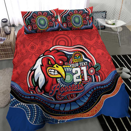 Custom Roosters Honouring First Nations Bedding Set NAIDOC 2026 Deadly 50 Years
