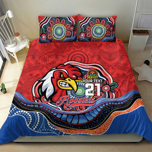 Custom Roosters Honouring First Nations Bedding Set NAIDOC 2026 Deadly 50 Years
