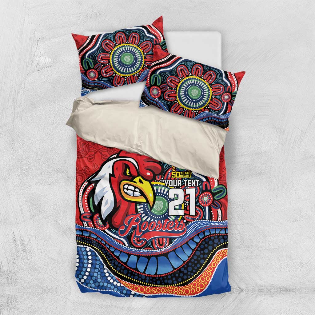 Custom Roosters Honouring First Nations Bedding Set NAIDOC 2026 Deadly 50 Years