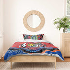 Custom Roosters Honouring First Nations Bedding Set NAIDOC 2026 Deadly 50 Years