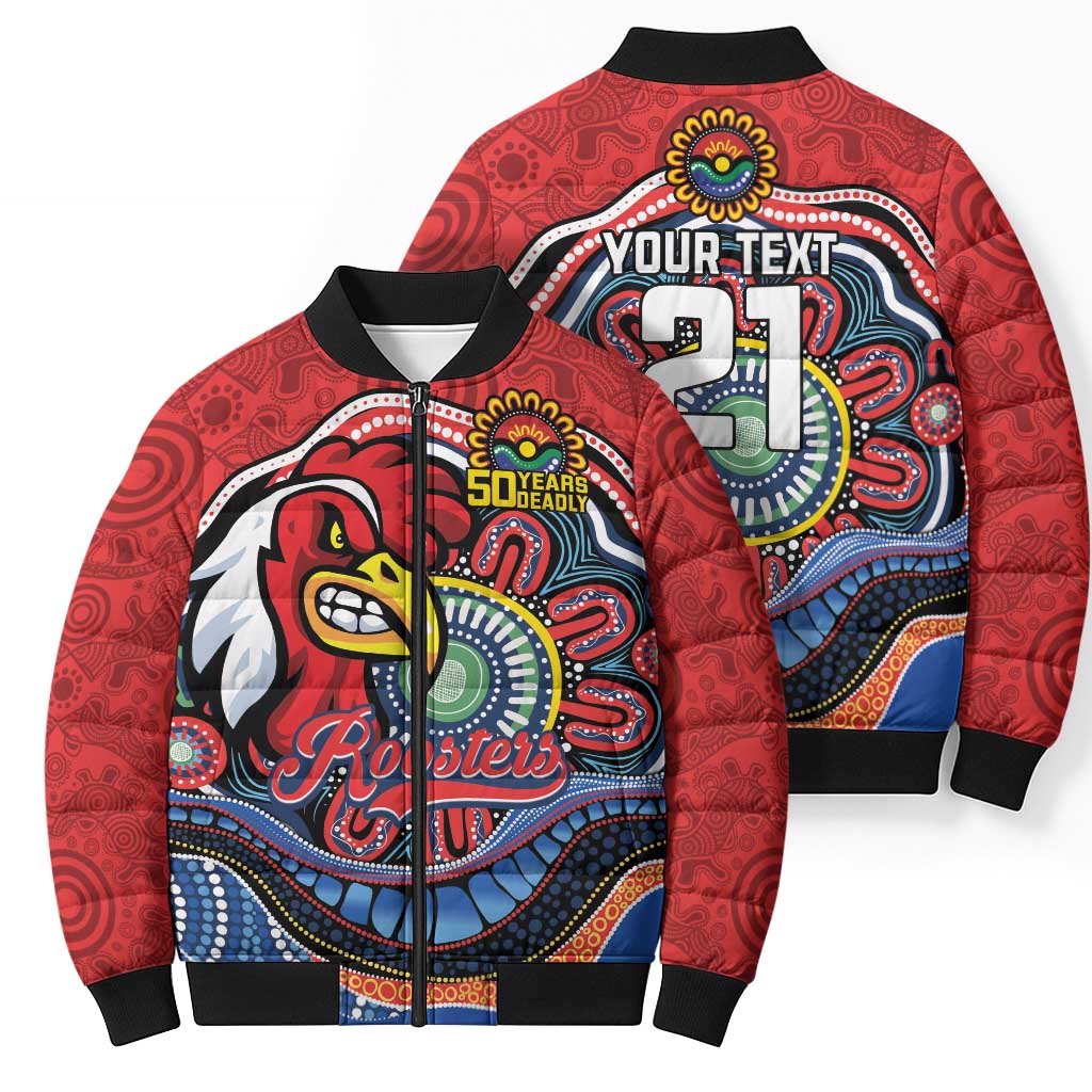 Custom Roosters Honouring First Nations Bomber Puffer Jacket NAIDOC 2026 Deadly 50 Years
