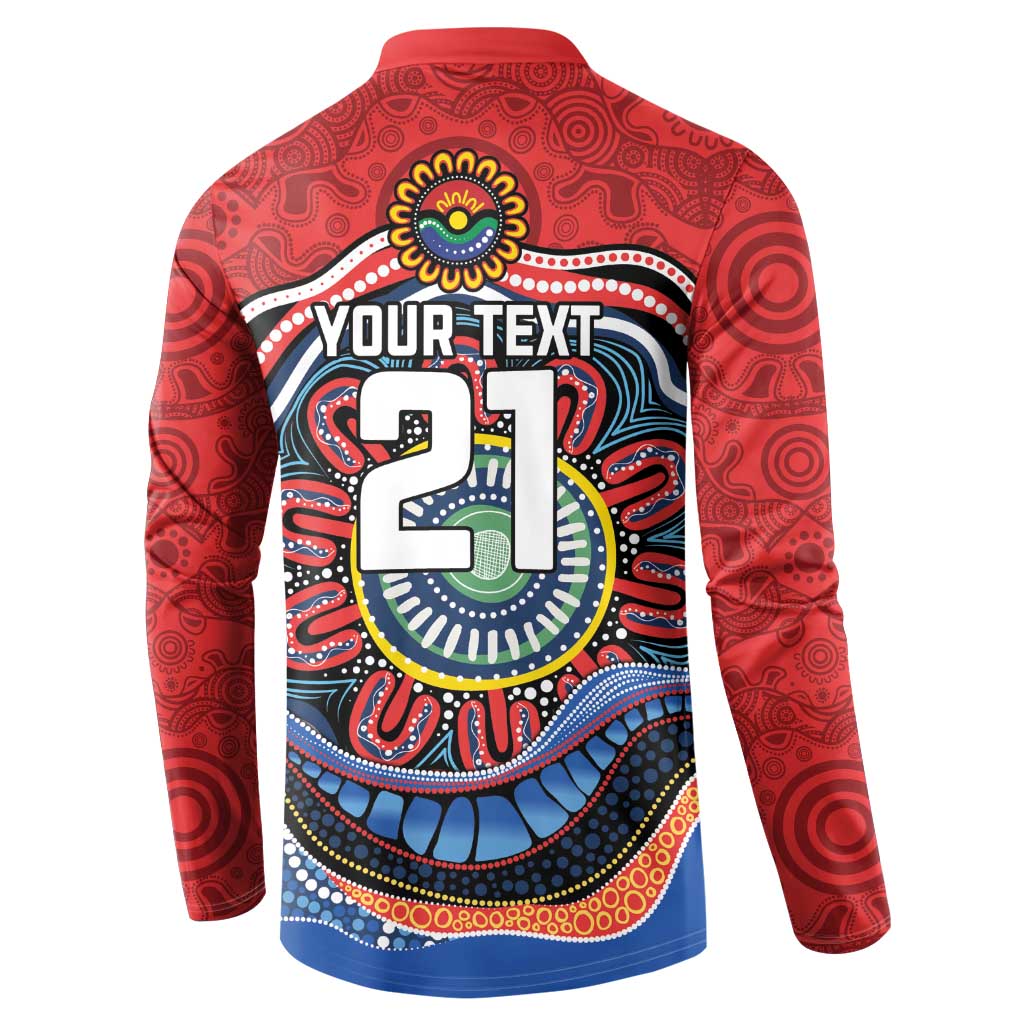 Custom Roosters Honouring First Nations Button Sweatshirt NAIDOC 2026 Deadly 50 Years
