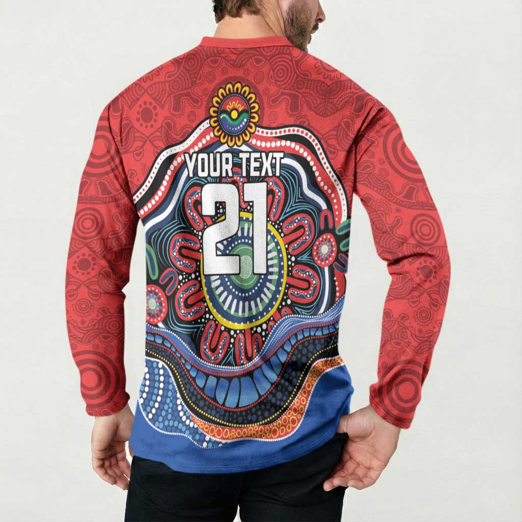 Custom Roosters Honouring First Nations Button Sweatshirt NAIDOC 2026 Deadly 50 Years