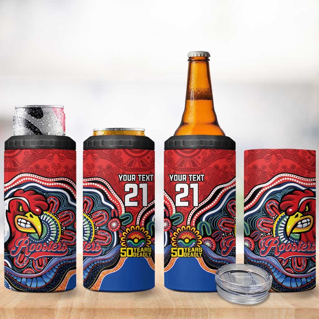 Custom Roosters Honouring First Nations 4 in 1 Can Cooler Tumbler NAIDOC 2026 Deadly 50 Years