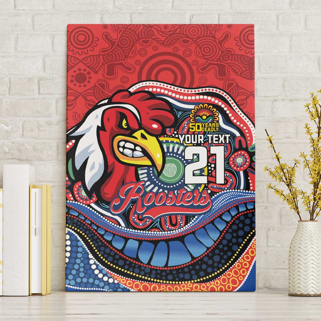 Custom Roosters Honouring First Nations Canvas Wall Art NAIDOC 2026 Deadly 50 Years