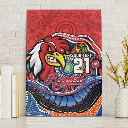 Custom Roosters Honouring First Nations Canvas Wall Art NAIDOC 2026 Deadly 50 Years