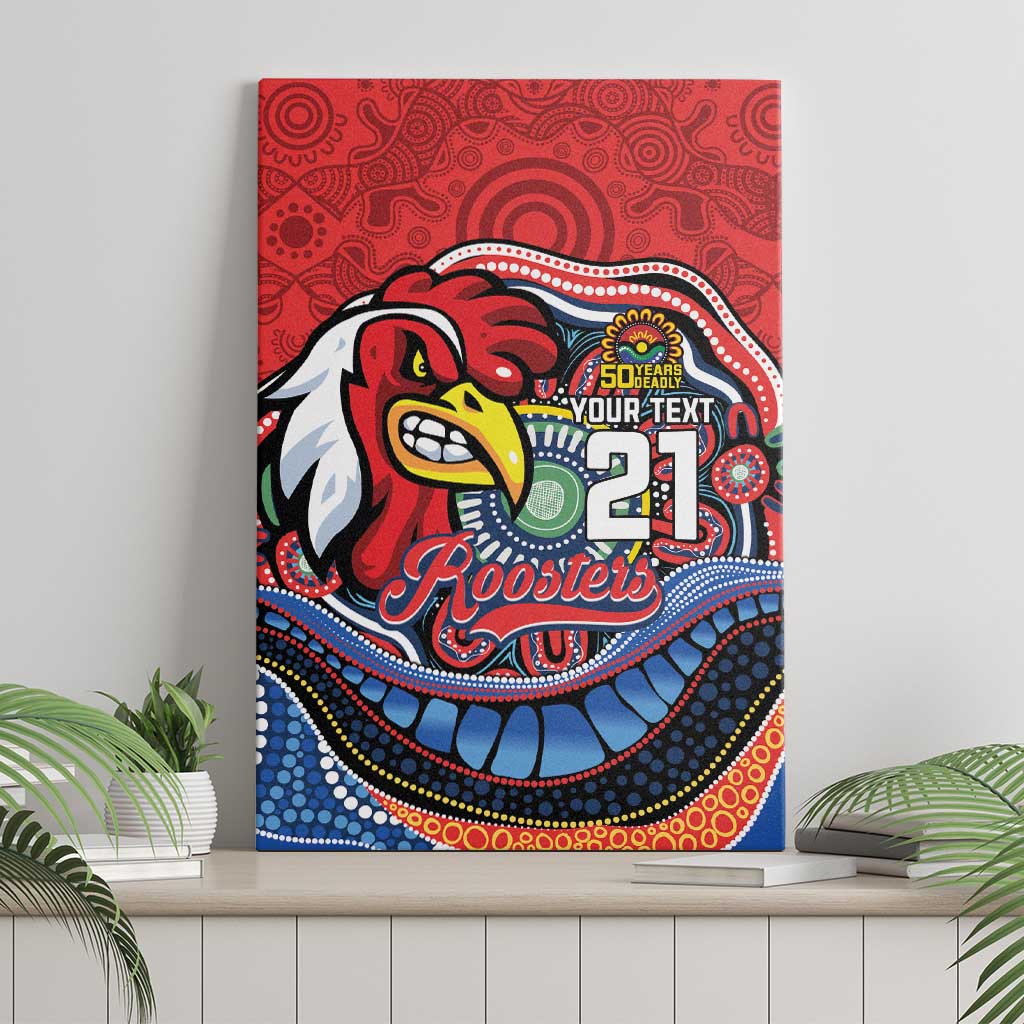 Custom Roosters Honouring First Nations Canvas Wall Art NAIDOC 2026 Deadly 50 Years