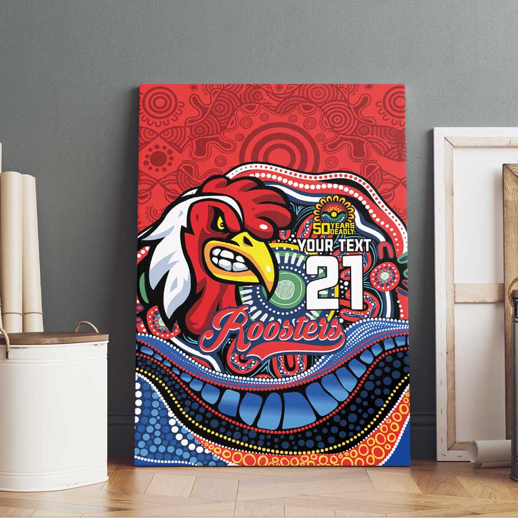 Custom Roosters Honouring First Nations Canvas Wall Art NAIDOC 2026 Deadly 50 Years