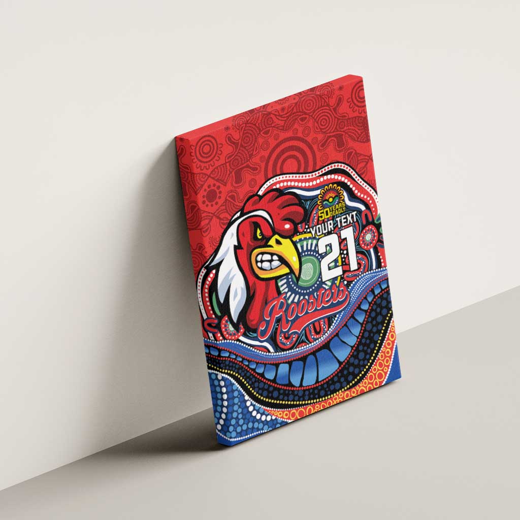Custom Roosters Honouring First Nations Canvas Wall Art NAIDOC 2026 Deadly 50 Years
