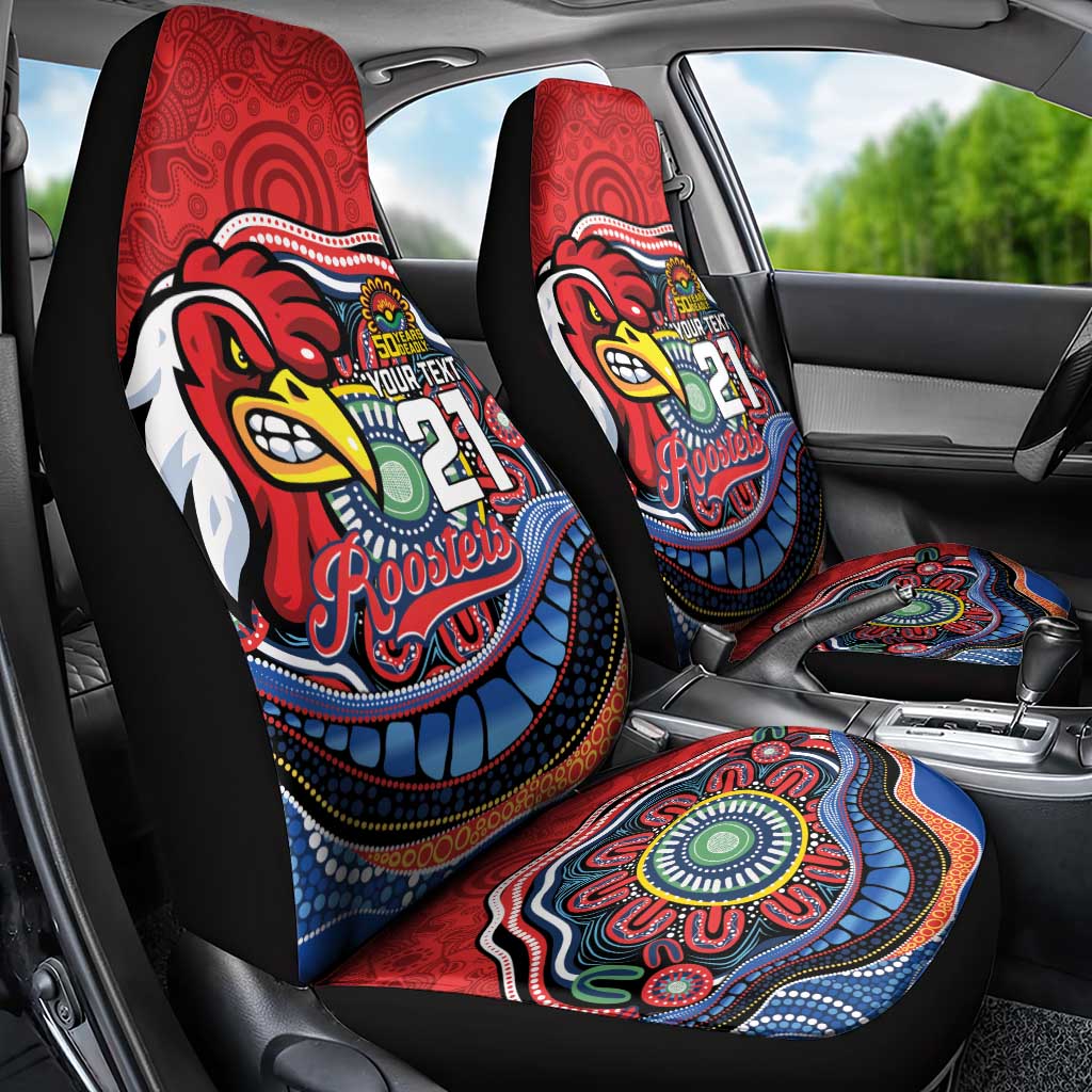 Custom Roosters Honouring First Nations Car Seat Cover NAIDOC 2026 Deadly 50 Years