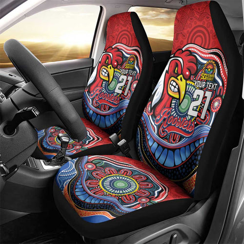 Custom Roosters Honouring First Nations Car Seat Cover NAIDOC 2026 Deadly 50 Years