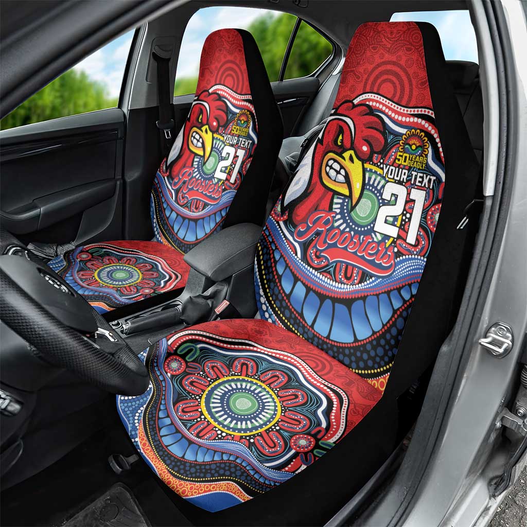 Custom Roosters Honouring First Nations Car Seat Cover NAIDOC 2026 Deadly 50 Years
