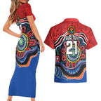 Custom Roosters Honouring First Nations Couples Matching Short Sleeve Bodycon Dress and Hawaiian Shirt NAIDOC 2026 Deadly 50 Years