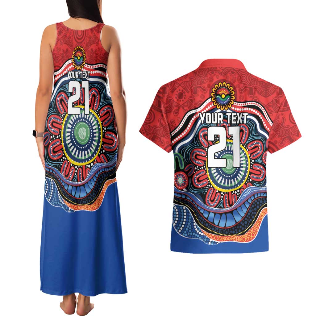 Custom Roosters Honouring First Nations Couples Matching Tank Maxi Dress and Hawaiian Shirt NAIDOC 2026 Deadly 50 Years