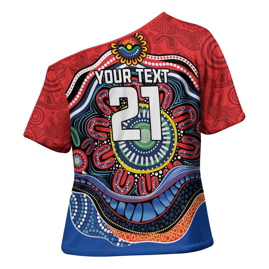 Custom Roosters Honouring First Nations Cross Shoulder Shirt NAIDOC 2026 Deadly 50 Years