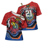 Custom Roosters Honouring First Nations Cross Shoulder Shirt NAIDOC 2026 Deadly 50 Years