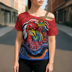 Custom Roosters Honouring First Nations Cross Shoulder Shirt NAIDOC 2026 Deadly 50 Years