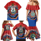 Custom Roosters Honouring First Nations Family Matching Mermaid Dress and Hawaiian Shirt NAIDOC 2026 Deadly 50 Years