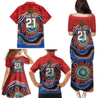 Custom Roosters Honouring First Nations Family Matching Puletasi and Hawaiian Shirt NAIDOC 2026 Deadly 50 Years