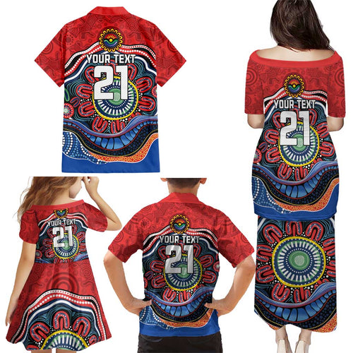 Custom Roosters Honouring First Nations Family Matching Puletasi and Hawaiian Shirt NAIDOC 2026 Deadly 50 Years