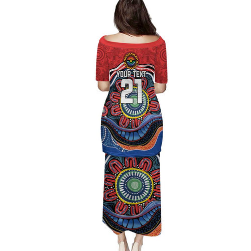 Custom Roosters Honouring First Nations Family Matching Puletasi and Hawaiian Shirt NAIDOC 2026 Deadly 50 Years