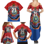 Custom Roosters Honouring First Nations Family Matching Summer Maxi Dress and Hawaiian Shirt NAIDOC 2026 Deadly 50 Years