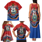 Custom Roosters Honouring First Nations Family Matching Tank Maxi Dress and Hawaiian Shirt NAIDOC 2026 Deadly 50 Years