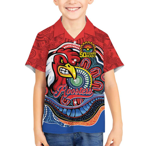 Custom Roosters Honouring First Nations Hawaiian Shirt NAIDOC 2026 Deadly 50 Years
