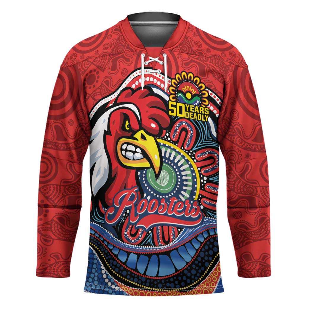Custom Roosters Honouring First Nations Hockey Jersey NAIDOC 2026 Deadly 50 Years